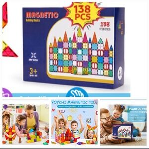 Magnetic Blocks 138 Pcs New 3+ yrs
